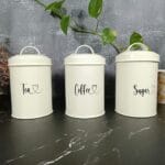 Tea, Coffee & Sugar Storage Jar Container 1000 Ml Capacity with Lid Handel
